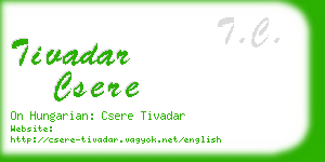 tivadar csere business card